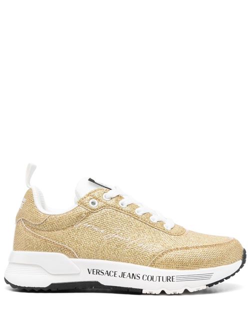 Sneakers donna metallizzata oro Versace jeans Couture | 75VA3SA3ZS907948